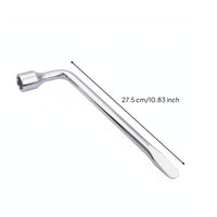 Labor-Saving Extendable Cross Wrench Set Heavy Duty 4-Way Wheel Brace Kit Chrome Vanadium Steel for Roadside Emergency, Garage