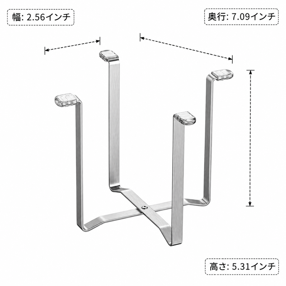 Foldable Trash Bag Holder Stainless Steel Desktop Food Waste Bin Draining Net Holder Compact 18×13.5×6.5cm