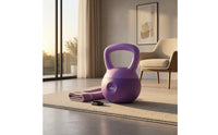 Even Surface Soft Kettlebell Comfortable Grip PVC Kettlebell Floor Protection Weight Training Tool Shock-Absorbing Base for Home Gym