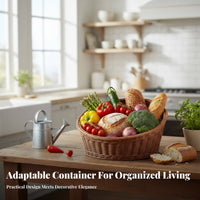 Angled-Mouth Round container adaptable Household Storage Easy to Clean for Hosts