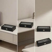 Watch Box Dustproof Watch Display Box Leatherette for Dresser, Collectors