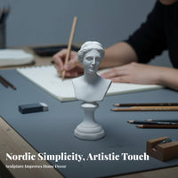 Mini Resin Bust Statue Detailed Craftsmanship Miniature Classical Statue Artistic Decor Resin Bust Figurine for Teachers, Bookshelf Display, Sketching