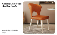 Ergonomic Backrest Upholstered Chair with Back Cutout Thickly Padded Household Furniture Minimalist Design Accent Seat Sturdy Construction for Restaurant Owners, Interior Designers, Dining Room, Kitchen, Coffee Shop, Home Office