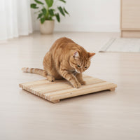 Cat Scratcher with Wooden Rods Slatted Cat Scratching Board Pet Supply for Cats, Kittens, Floor, Home