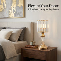 Glass Ceiling Light Shade with Cylindrical Design for Pendant and Table Lamp, Lustrous Finish Bedroom Decor