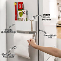 Fridge Rack and Organizer for Space Saving Kitchen Storage, Wall Mounted with Under Cabinet Design for Dorm Room Students