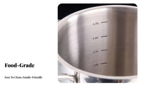Multipurpose Deep Fryer Pot with Basket High-Sided Design Basket Deep Fryer Pot Stovetop Compatible Stainless Steel Stockpot with Strainer Thickened Bottom for Parents