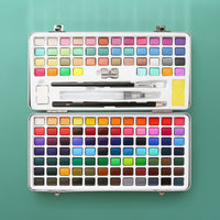 Watercolor Paint Set Solid Watercolor Set with Metal Tin Art Supplies for Artists, Classroom