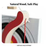 Hand-Eye Coordination Training Wooden Set Improves Concentration Kids Arrow-Launching Game Toy Set Child-Safe Design for Boys, Indoor, Park