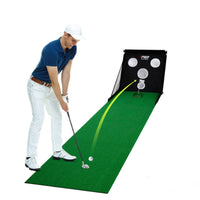 Golf Chipping and Putting Practice Portable Golf Practice Mat with Target Net Compact Practice Tool for Golfers, Beginners, Backyard, Garage