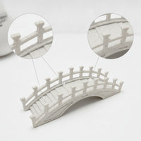 Stone-Look Miniature Arch Bridge with Railings Indoor Miniature Arched Bridge Japanese Decoration Oriental-Style for Collectors