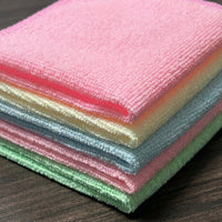 Highly Absorbent Microfibre Cloth and Cleaning Cloths, Quick-Drying Cleaning Cloths for Dishes, Textured 25x25cm Size, Random Solid Colors