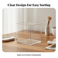Transparent Box with Hinged Lid Multipurpose Clear Acrylic Box Acrylic Storage Container Contaminant-Barrier Proof Square