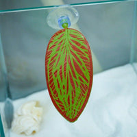 Veined Betta Bed and Betta Hammock, Realistic Spawning Leaf for Betta Aquatic Resting Surface with Suction Cup, 10x4cm