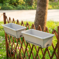 Plant Pots and Strawberry Planter for Outdoor Garden, Resin Tomato Planter with Drainage Holes, Country Style Flower Box, Bulb Planter Troughs