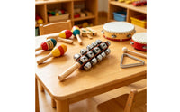 Wood Handle Bell 25 Bells Chime Early Learning Hand Bell Shaker for Children, Beginners, Leisure Activity