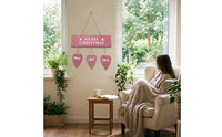Easy to Hang Christmas Wall Sign Romantic Hanging Plaque with Hearts Warm Wooden Heart Sign Rustic for Homeowners