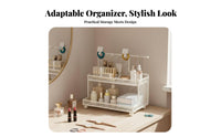 Large Capacity Rotating Makeup organizer adaptable Cosmetic Organizer Clear View Design Countertop carrier Easy to Clean for glamour Lovers, facial care fans, Women, Dressing Table, Bedroom, vanity, Dorm Room