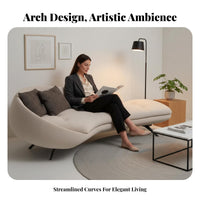 curved Sofa Nordic aesthetic Living Room Furniture Curved Design Home Seating for Interior Designers, Apartment Dwellers, Reception Area, Lounge, Studio