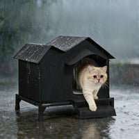 Waterproof Feline House Easy to Clean Windproof Feline House for Outdoor, Garden