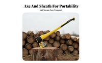 Wood Splitting Axe Heat Treated Cutting Axe Anti-Rust Coating Wood Splitting Hatchet for Homeowners, Survivalists, Yard Work, Hiking, Garden