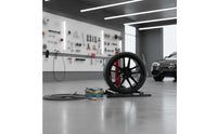 Labor-Saving Rolling Wheel Stand Easy to Clean Wheel Cleaning Stand Professional Grade Tire Wash Rack Heavy Duty for Mechanics, Garage