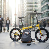 20 Inch Folding Bike Lightweight 7-Gear Folding Bike Disc Brakes Portable Travel Bike for Commuters, Students, City, Travel, University Grounds