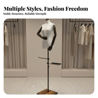 Female Mannequin Torso Stand Stable Base Mannequin Torso Effortless Assembly Clothing Display Body Form for Boutique Owners, Tailors