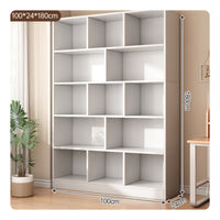 Freestanding Bookcase Solid Wood Multi-Tier Bookshelf Large Capacity Wooden Display Shelf for Students, Study Room, Bedroom