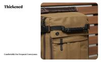 Wear-Resistant Vintage Canvas Backpack Heavy Duty Large Capacity Rucksack Breathable Padded Straps for Travelers, Students