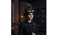Lightweight Top Hat with Feather Vintage Steampunk Top Hat for Cosplayers, Cosplay, Halloween