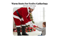 Christmas Santa Boot Toppers Timeless Black Look for Celebrations