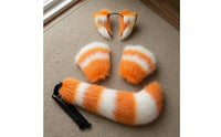 Cosplay Ears and Tail Set Adjustable Furry Ear Headband with Tail Versatile Costume Accessories for Cosplayers
