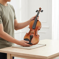 4/4 Violin Fine Tuners Full-Size Violin String Instrument Glossy Brown