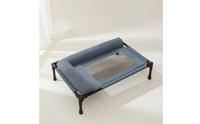 Breathable Elevated Pet Bed with Mesh Center Long-Lasting Dog Cot with Bolsters Lightweight Elevated Dog Cot Cooling for Living Room
