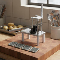 French Fry Cutter Easy to Use Fry Strips Maker Stainless Steel Manual Press Cutter for Snack Shop