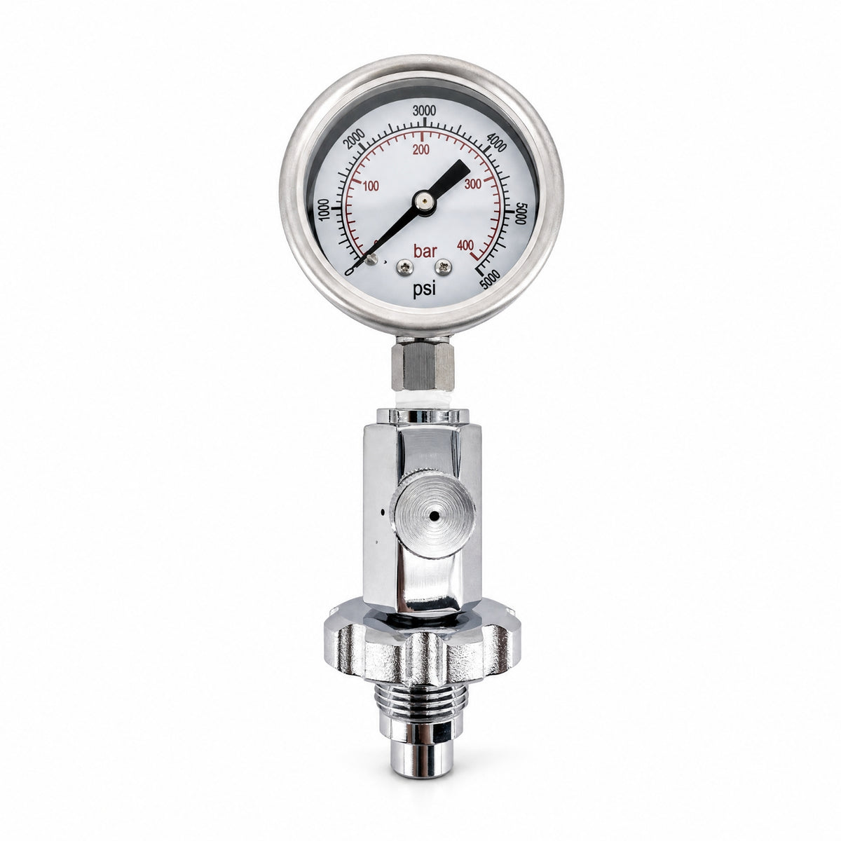 Pressure Gauge with Bleed Port DIN Port Tank Pressure Checker for Dive Technicians