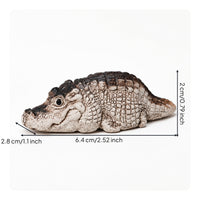 Tea Pet with Textured Surface Rustic Tea Pet Mini Crocodile Figurine for Collectors
