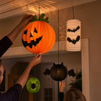 Halloween Paper Lanterns Pumpkin Spider Bat Hanging Decorations for Party Decor