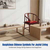 New Chinese Style Embroidered Sofa Seat Pad for Rosewood, Dining, and Classic Chairs