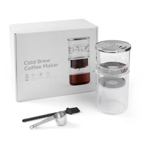 Cold Brew Coffee Maker Easy to Clean Cold Brew Coffee Maker with Strainer Clear Glass Pitcher with Lid for Apartment