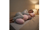 Contoured Ergonomic Body Pillow Supportive Body Pillow with Removable Cover Long Soft for Women, Reading