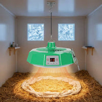 Constant Temperature Control Chicken Coop Heat Lamp Overheating Protection Chick Brooder Heat Lamp LED Lighting Hanging Poultry Heater for Farmers