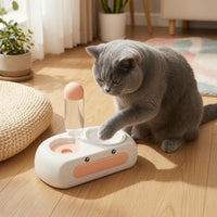 Spill Proof Automatic Pet Feeder Waterer Food-Safe Safe Double Bowl Pet Feeder Large Capacity Weighted Water Food Station Non-Slip Base for Small Dogs