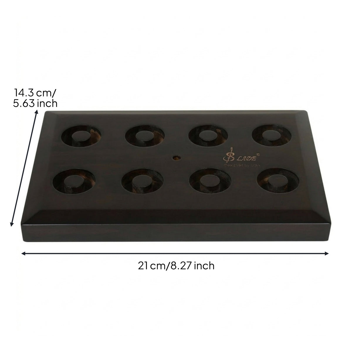 Maple Wood 8-Slot Mouthpiece Stand Wooden Sax Mouthpiece Display Stand Stable Base Music Accessory for Practice Room, Instrument Shop