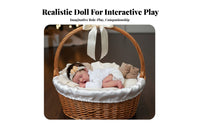5 Pieces Reborn Doll Hand-Painted Realistic Baby Doll Realistic Sleeping Baby Bathable children's Toy Cleanable for Children 3+