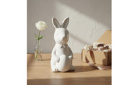 Minimalist Bunny Decor Cute Design White Hare Figurine Handmade House Decoration for Desktop