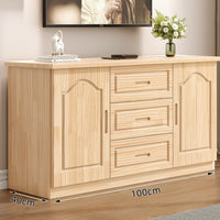 Floor Standing Storage Console Solid Wood TV Cabinet Modern Minimalist TV Stand Wood TV Table with Shelves Suitable for Living Room Furniture Bedroom Apartment