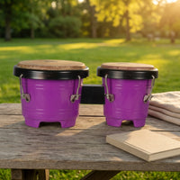 Tunable Bongos Glossy Bongo Drums Sturdy Bongo Pair Portable for Rhythm Practice, Home Play