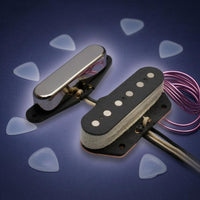 2 Pieces Electric Guitar Pickup Set Connected Wires Instrument Components Passive Instrument Part